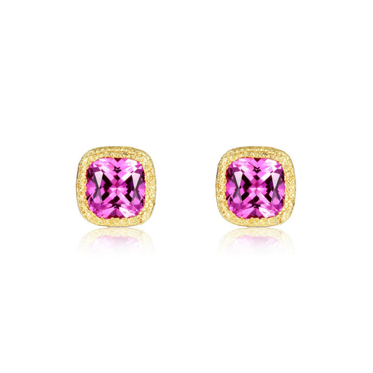 Lafonn Fancy Lab-Grown Sapphire Solitaire Stud Earrings