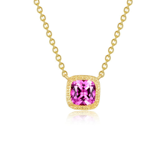 Lafonn Fancy Lab-Grown Sapphire Solitaire Necklace