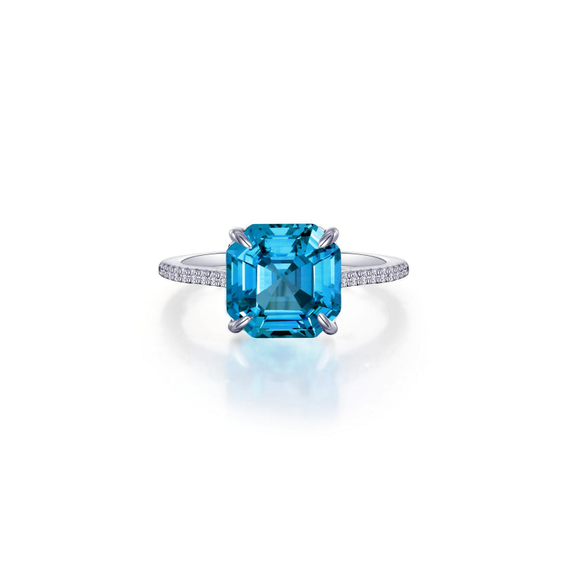 Lafonn Fancy Lab-Grown Sapphire Solitaire Ring