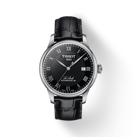 Tissot Le Locle Powermatic 80 (Leather, Black) Roman