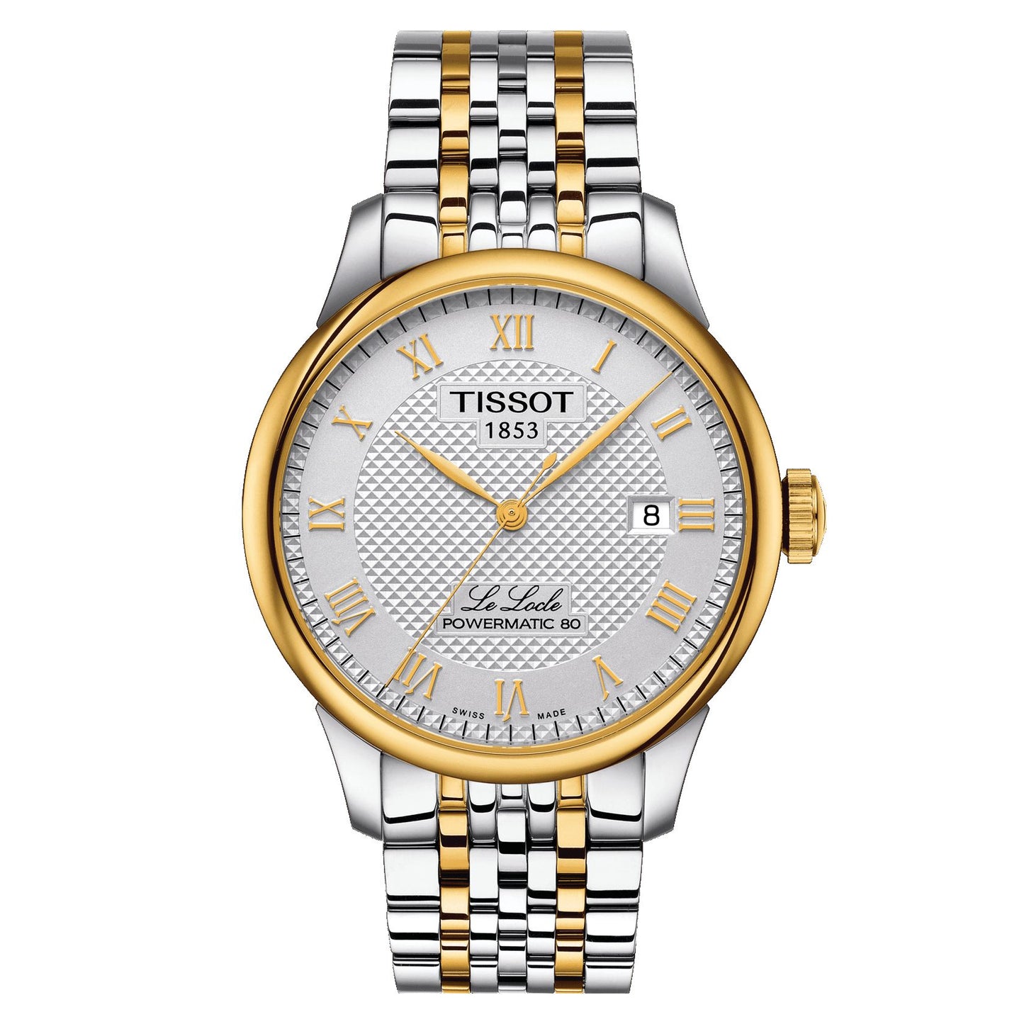 Tissot Le Locle Powermatic 80 (Stainless Steel, Grey/Yellow Gold 1N14) Roman