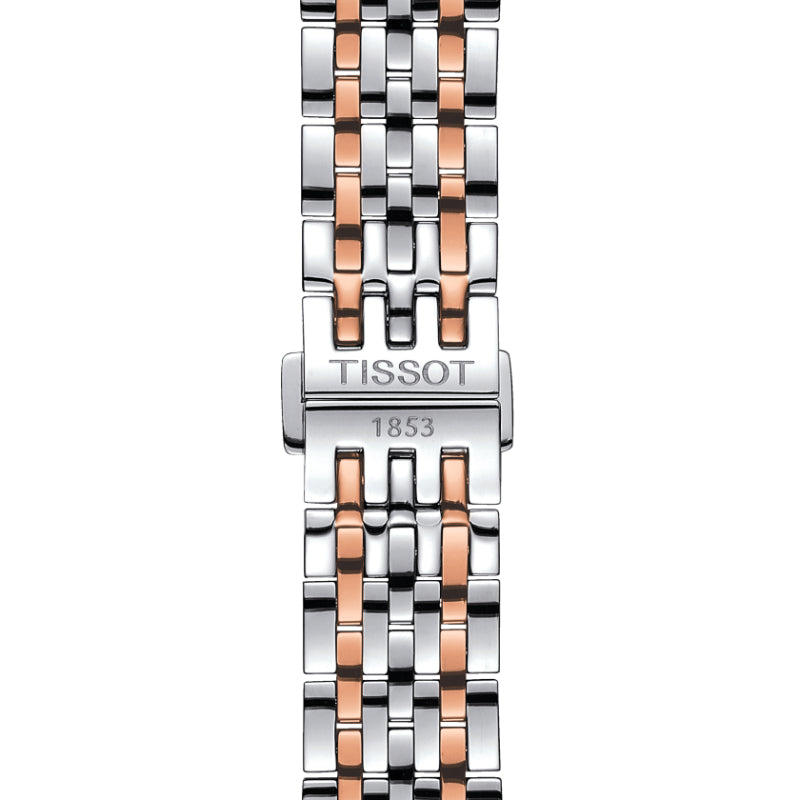 Tissot Le Locle Powermatic 80 (Stainless Steel, Grey/Rose Gold 5N) Diamonds