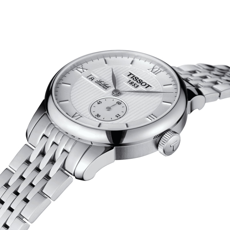 Tissot Le Locle Automatic Petite Seconde (Stainless Steel, Grey) Roman And Indexes