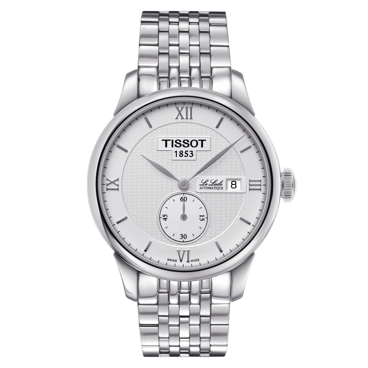 Tissot Le Locle Automatic Petite Seconde (Stainless Steel, Grey) Roman And Indexes