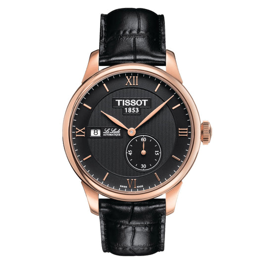 Tissot Le Locle Automatic Petite Seconde (Leather, Black) Roman And Indexes
