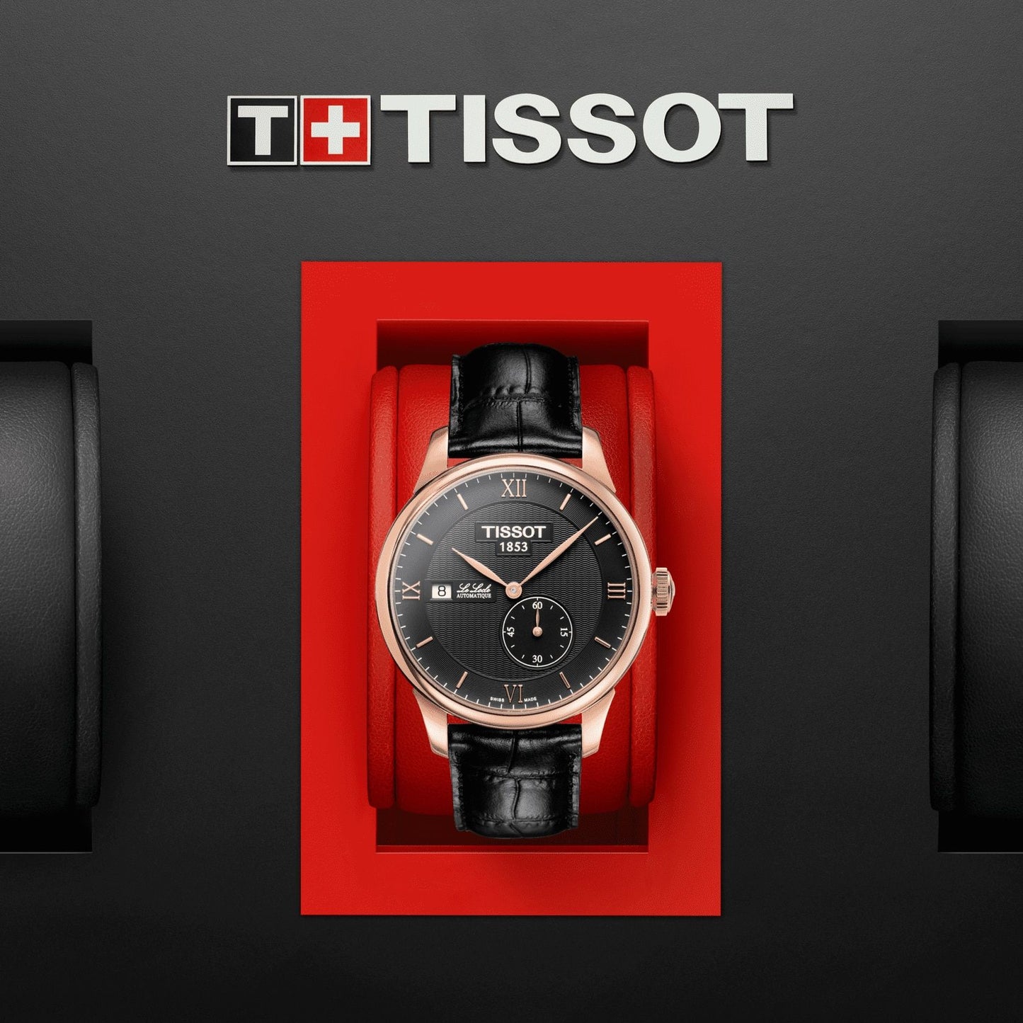 Tissot Le Locle Automatic Petite Seconde (Leather, Black) Roman And Indexes