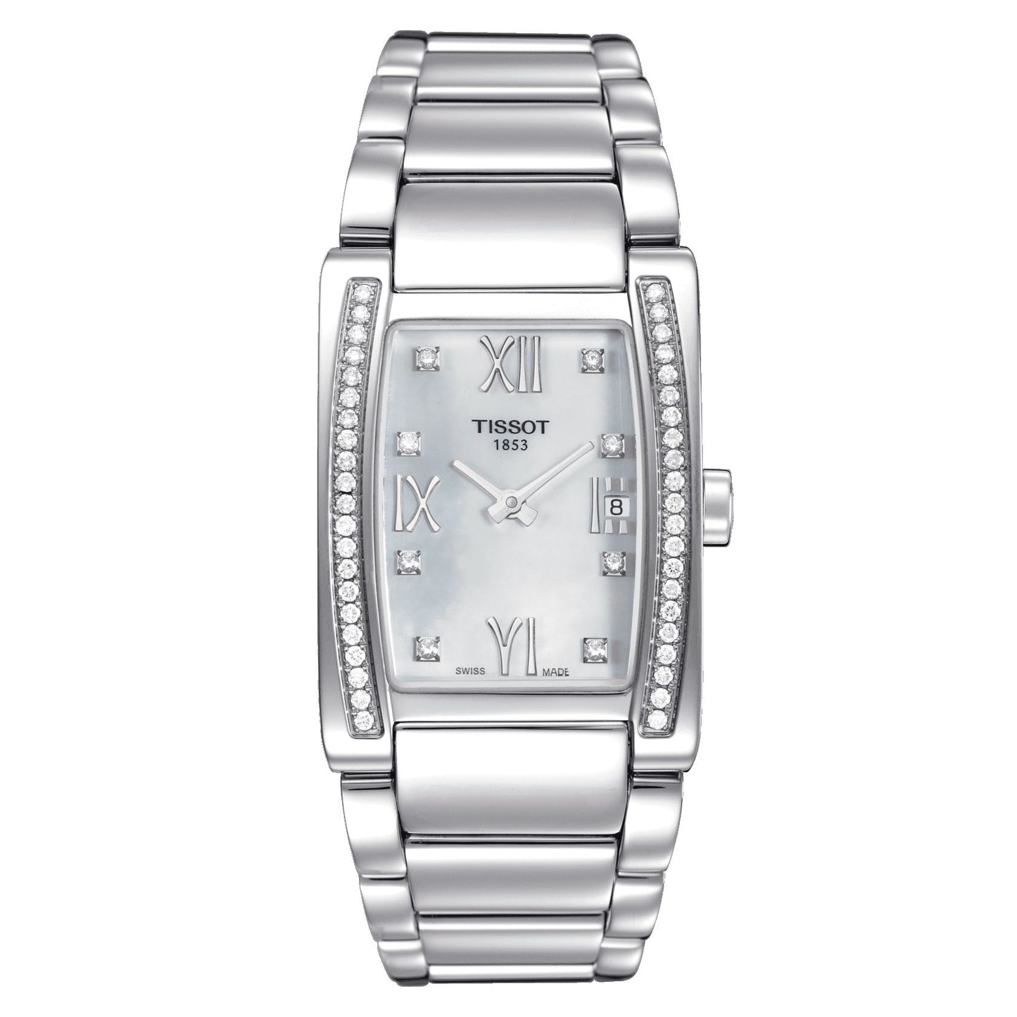 Tissot Generosi-T (Stainless Steel, Grey) Roman And Diamonds