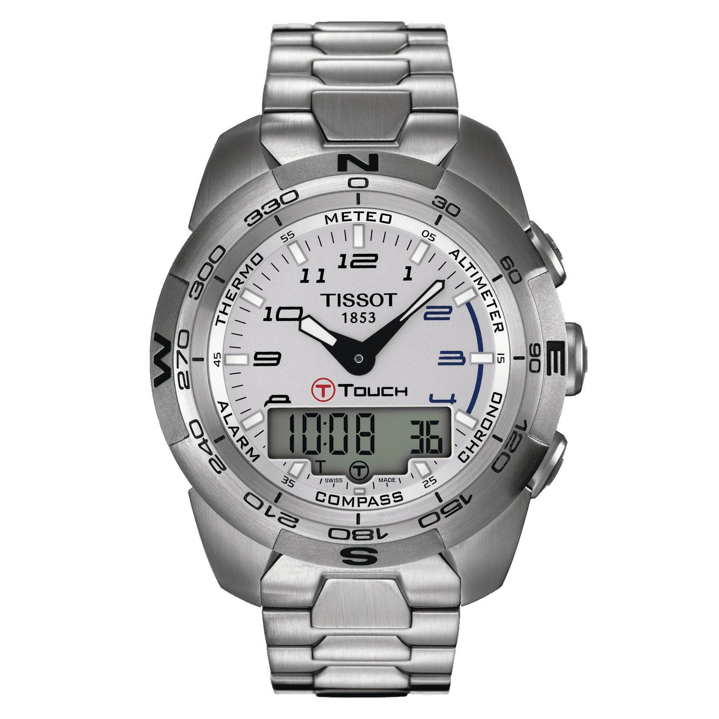 Tissot T-Touch Expert Stainless Steel (Stainless Steel, Grey) Arabic And Indexes