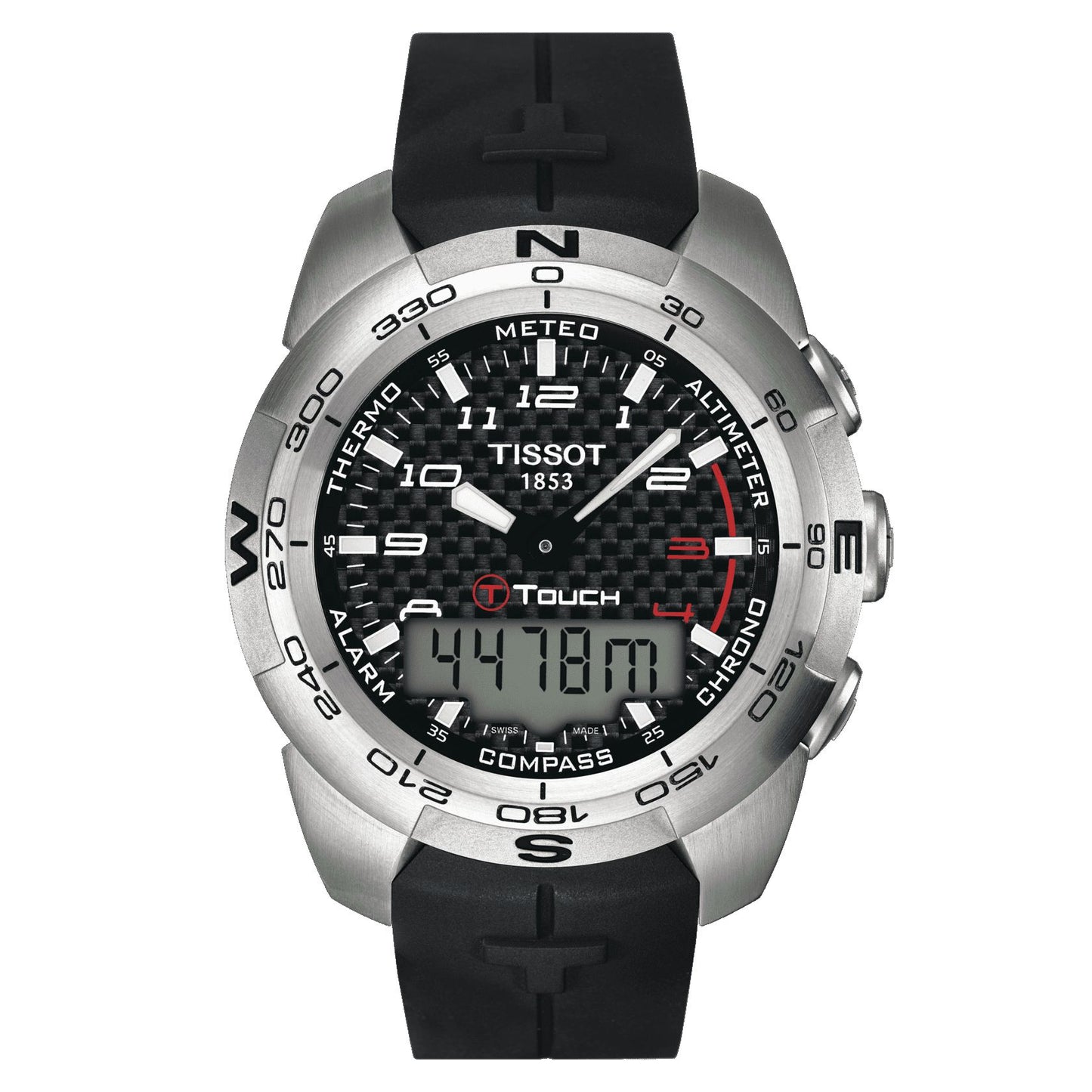 Tissot T-Touch Expert Stainless Steel (Rubber, Black) Arabic And Indexes