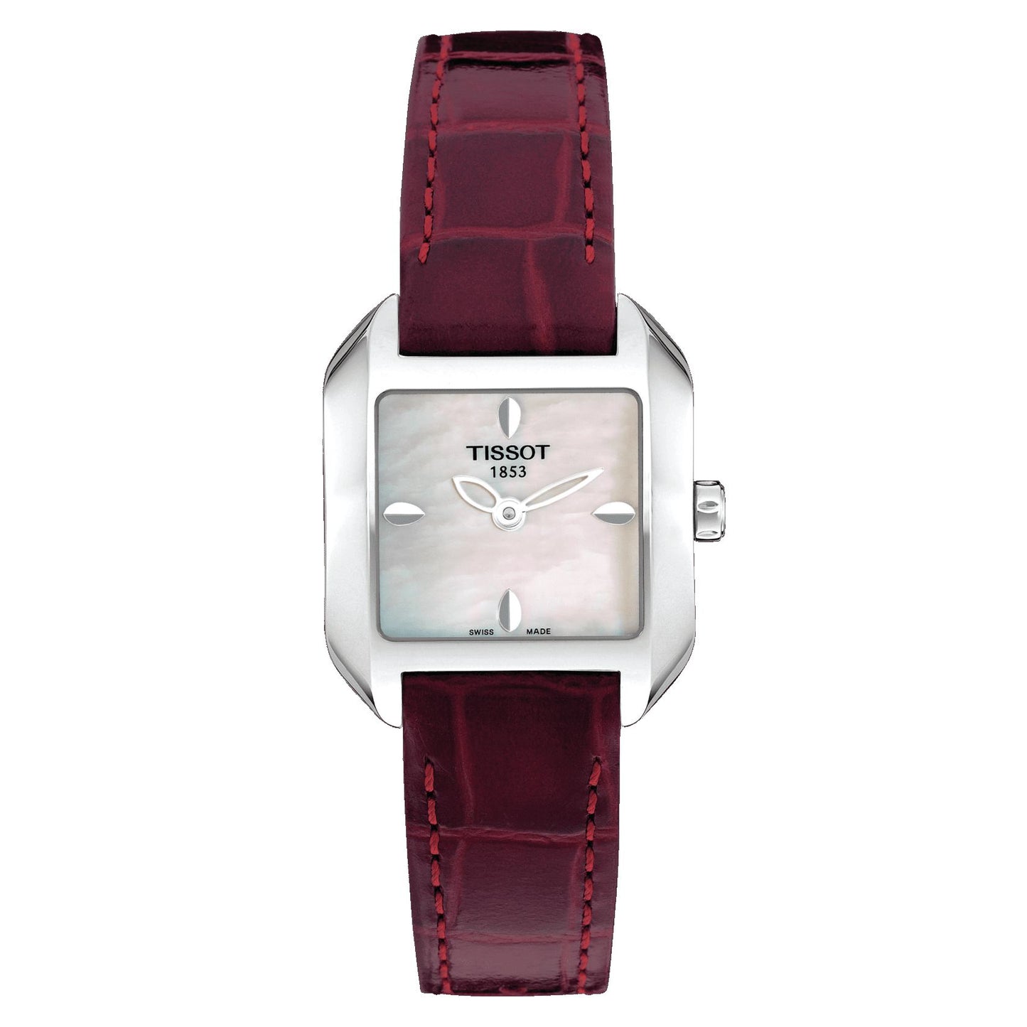 Tissot T-Wave Square (Leather, Red) Indexes