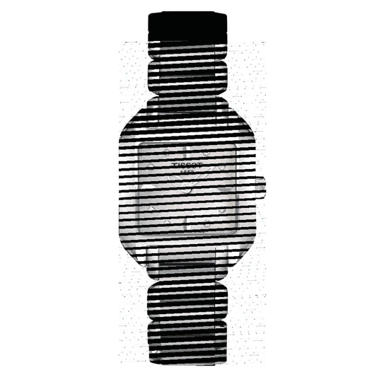 Tissot T-Wave Square (Stainless Steel, Grey) Indexes And Diamonds