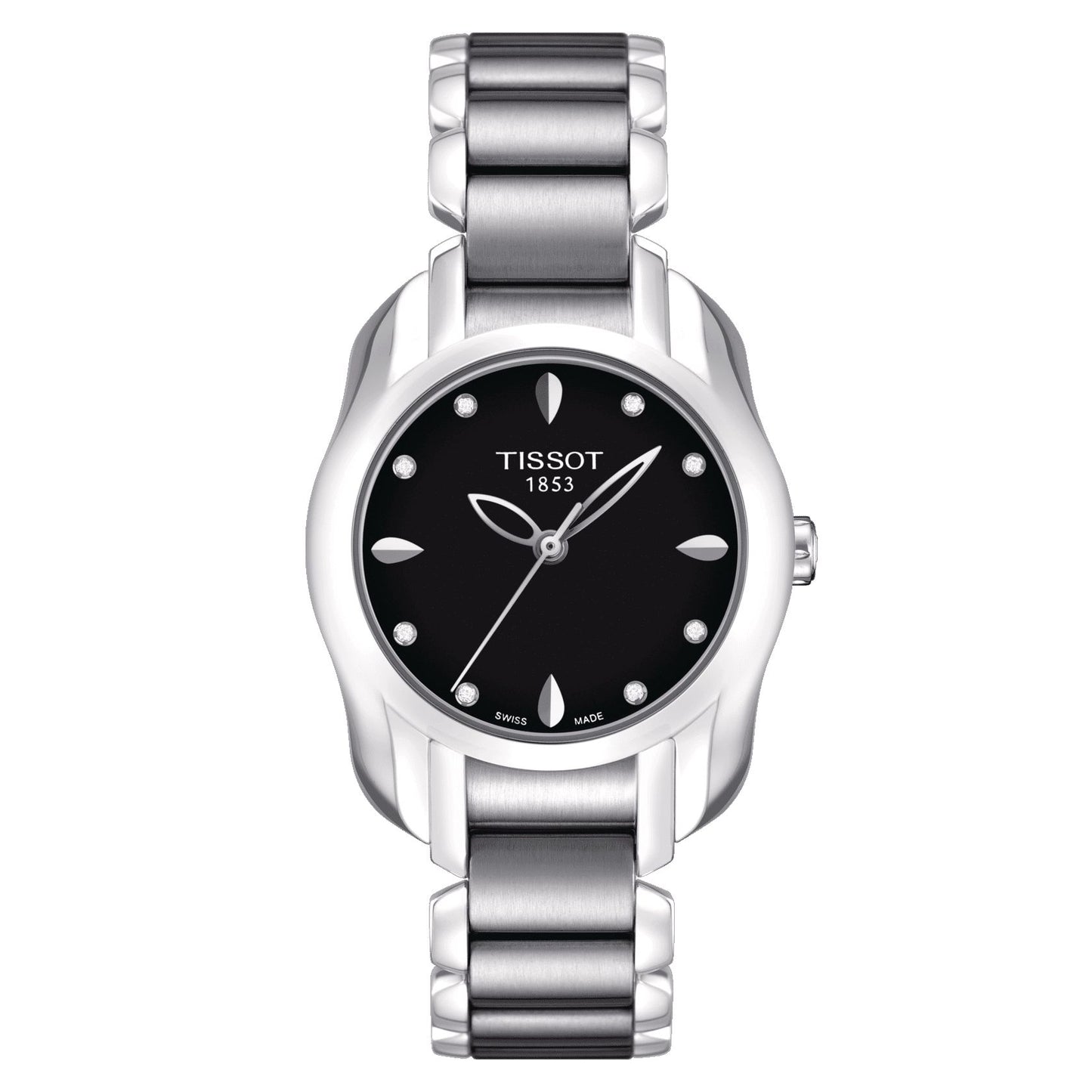 Tissot T-Wave Round (Stainless Steel, Grey) Indexes And Diamonds