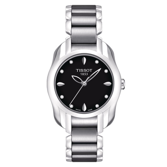 Tissot T-Wave Round (Stainless Steel, Grey) Indexes And Diamonds