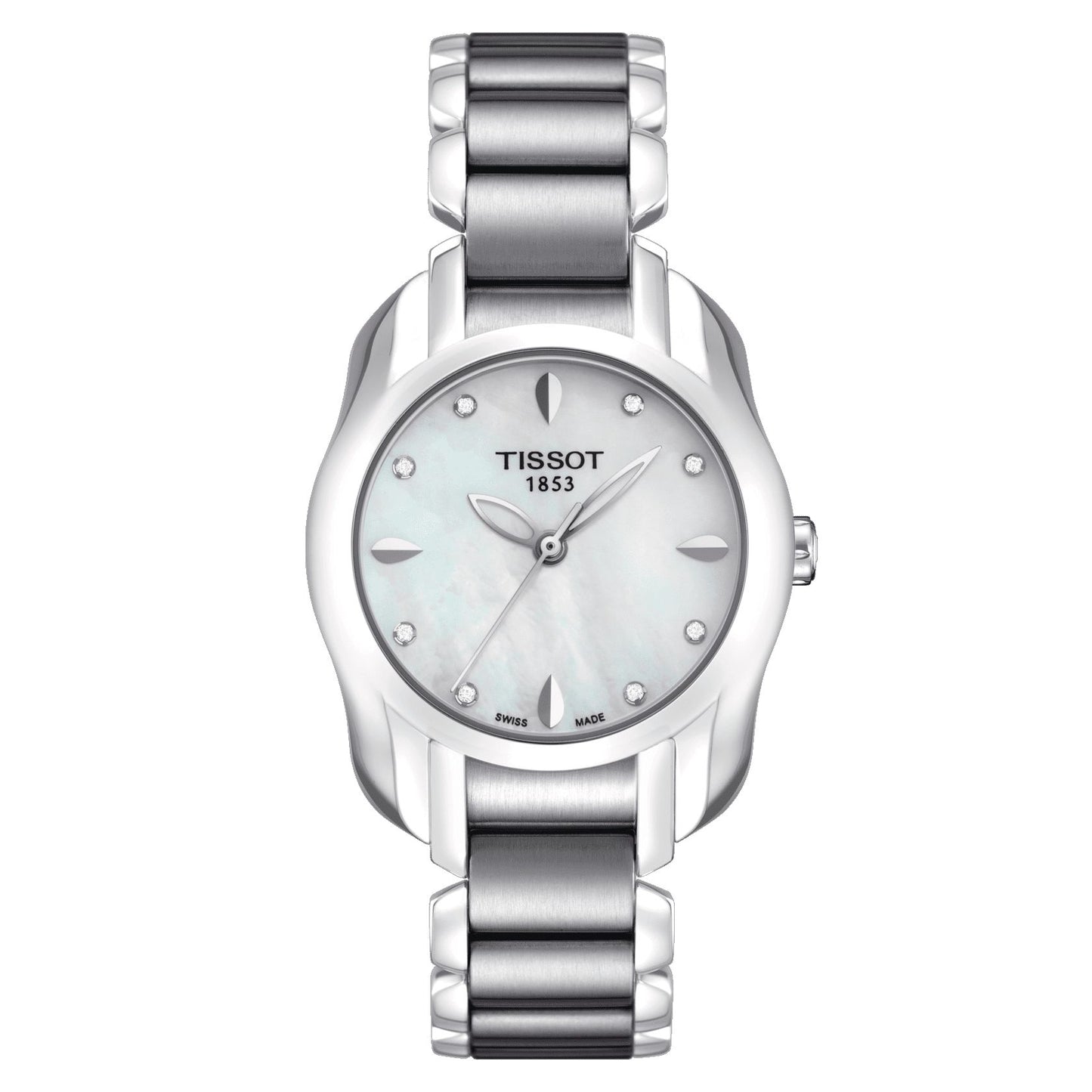 Tissot T-Wave Round (Stainless Steel, Grey) Indexes And Diamonds