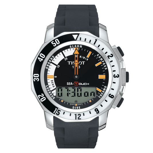 Tissot Sea-Touch In Meters (Rubber, Black) Indexes