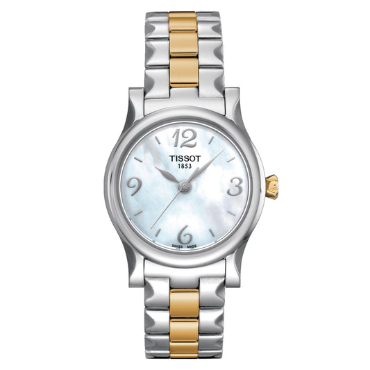 Tissot Stylis-T (Stainless Steel, Grey/Yellow Gold 1N14) Arabic And Indexes