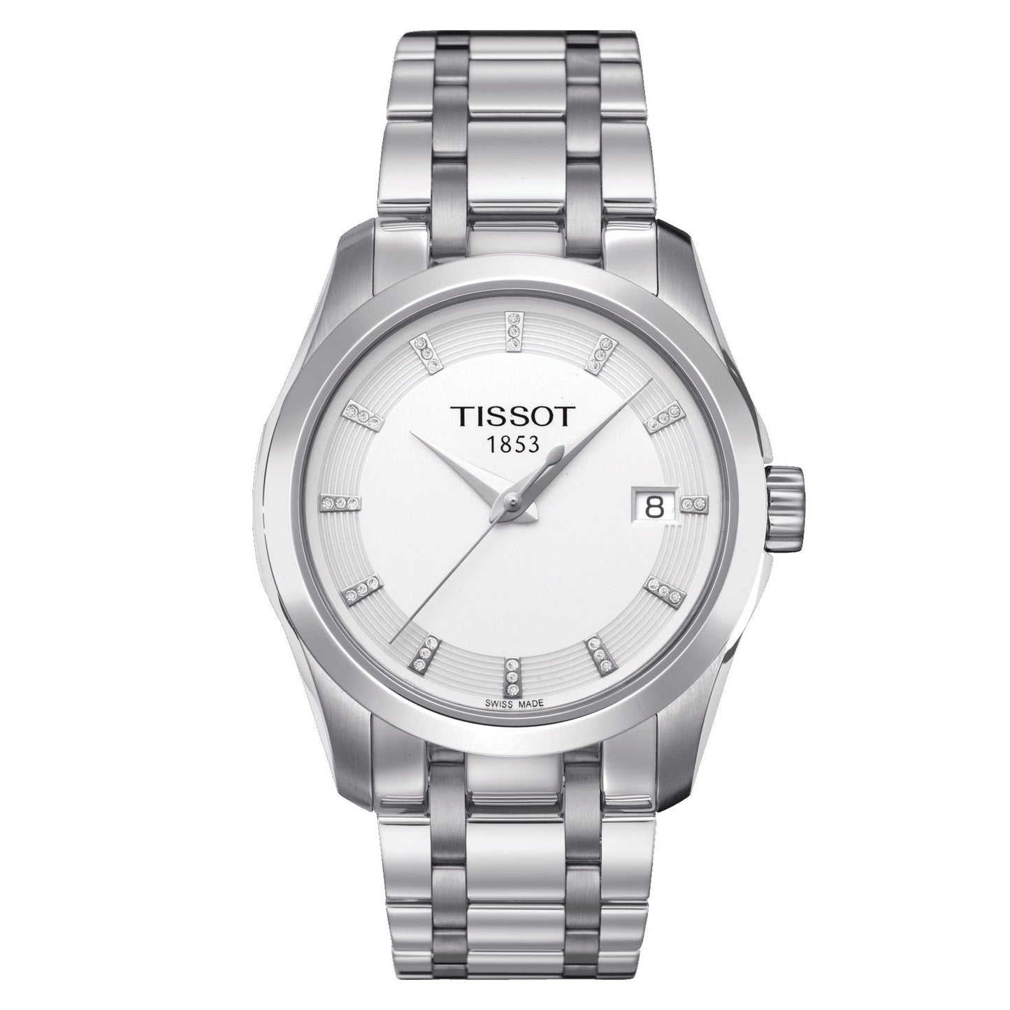 Tissot Couturier Lady (Stainless Steel, Grey) Diamonds