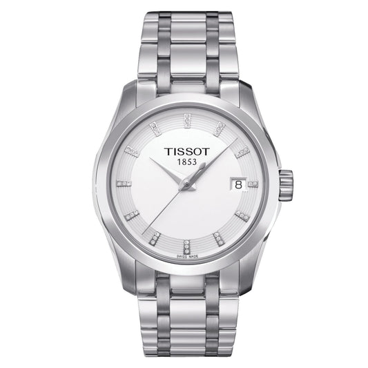 Tissot Couturier Lady (Stainless Steel, Grey) Diamonds