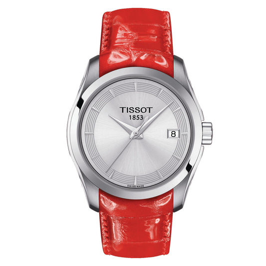 Tissot Couturier Lady (Leather, Red) Indexes