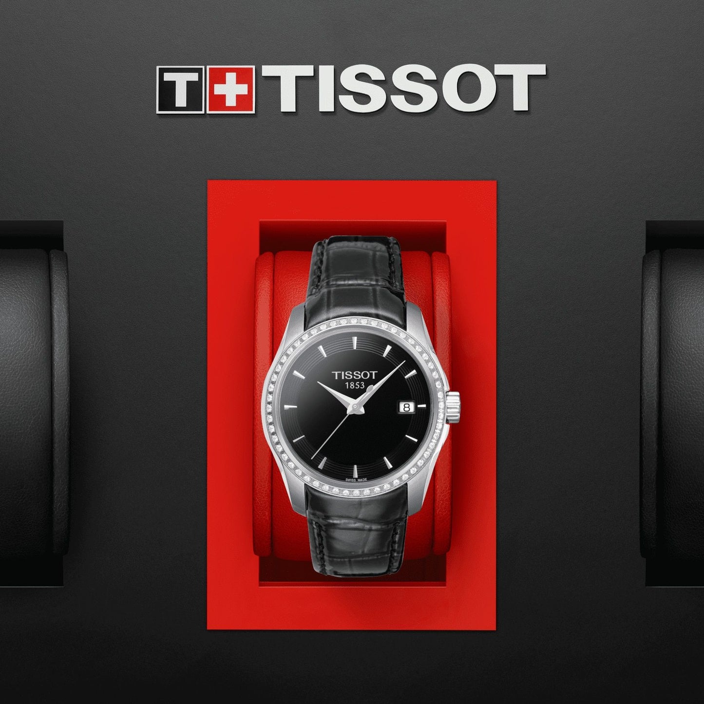 Tissot Couturier Lady (Leather, Black) Indexes