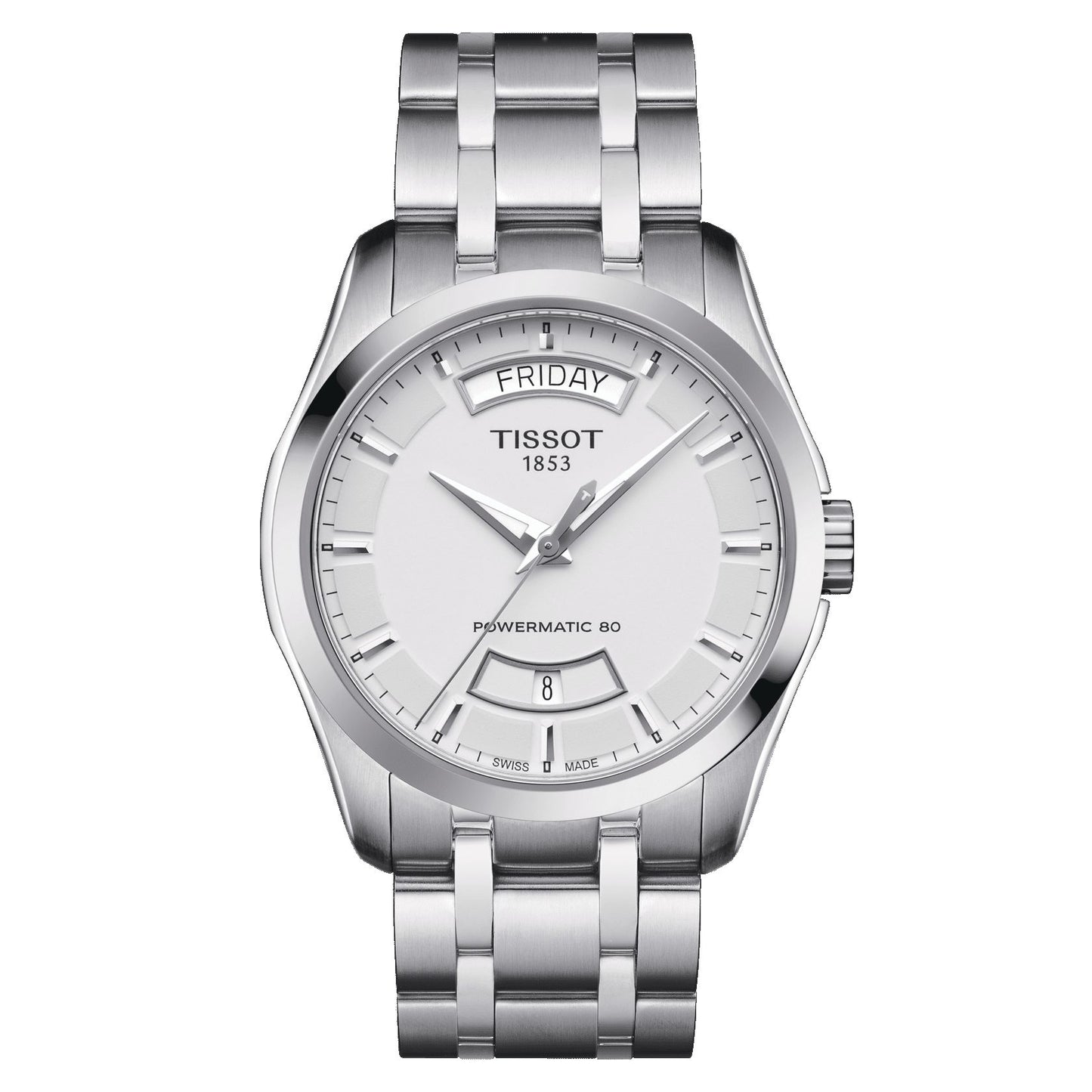 Tissot Couturier Powermatic 80 (Stainless Steel, Grey) Indexes