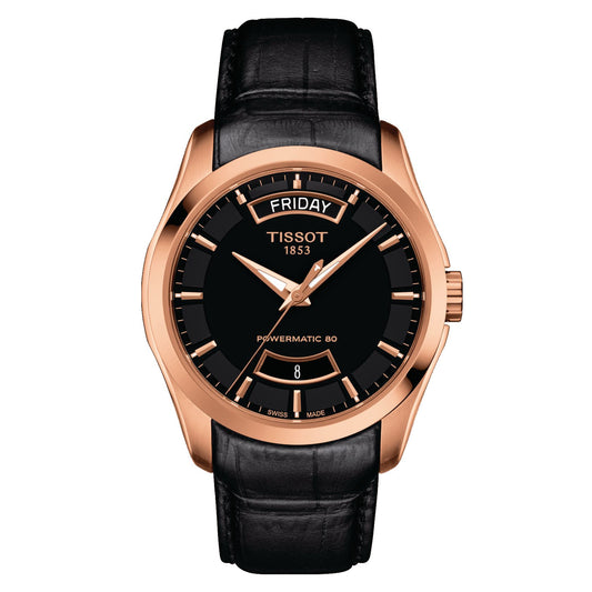 Tissot Couturier Powermatic 80 (Leather, Black) Indexes