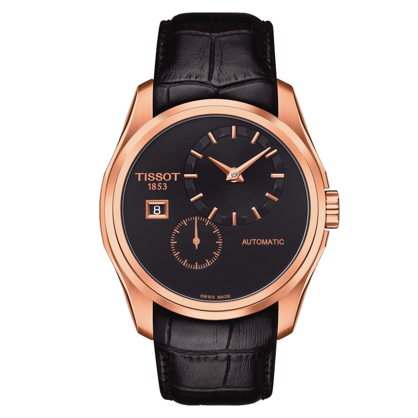 Tissot Couturier Automatic Small Second (Leather, Black) Indexes
