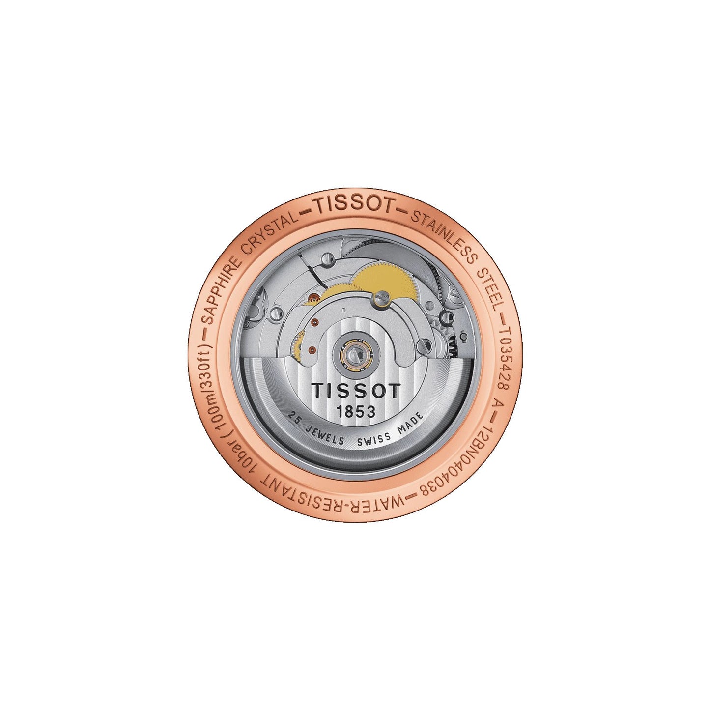 Tissot Couturier Automatic Small Second (Leather, Black) Indexes