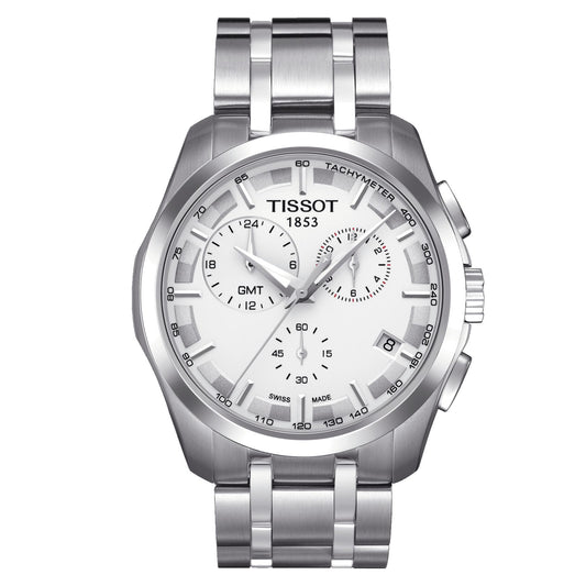 Tissot Couturier Gmt (Stainless Steel, Grey) Indexes
