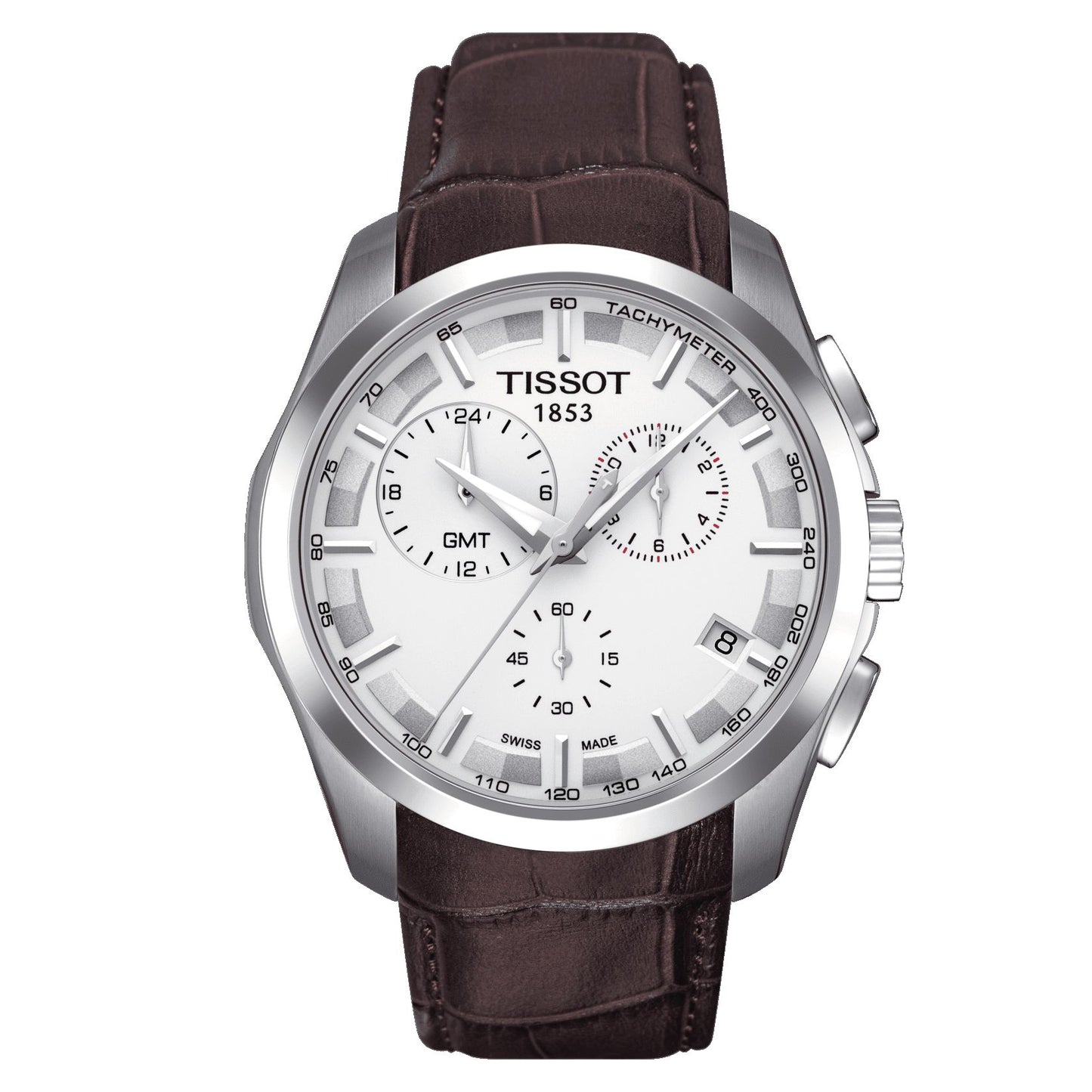 Tissot Couturier Gmt (Leather, Brown) Indexes