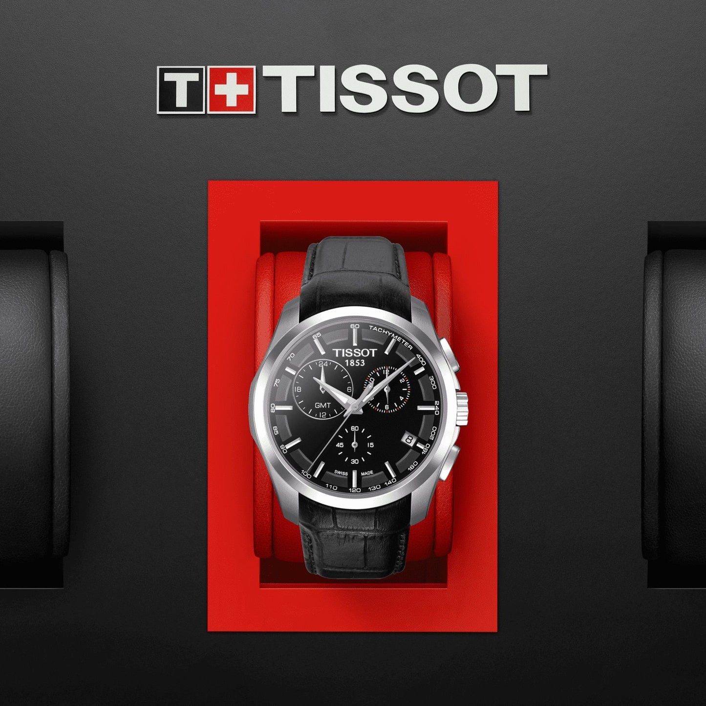 Tissot Couturier Gmt (Leather, Black) Indexes