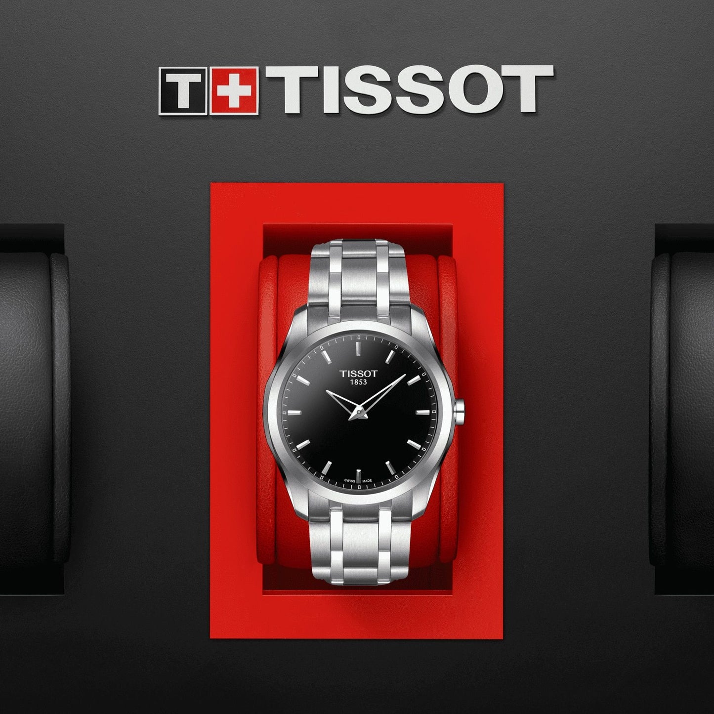 Tissot Couturier Secret Date (Stainless Steel, Grey) Indexes