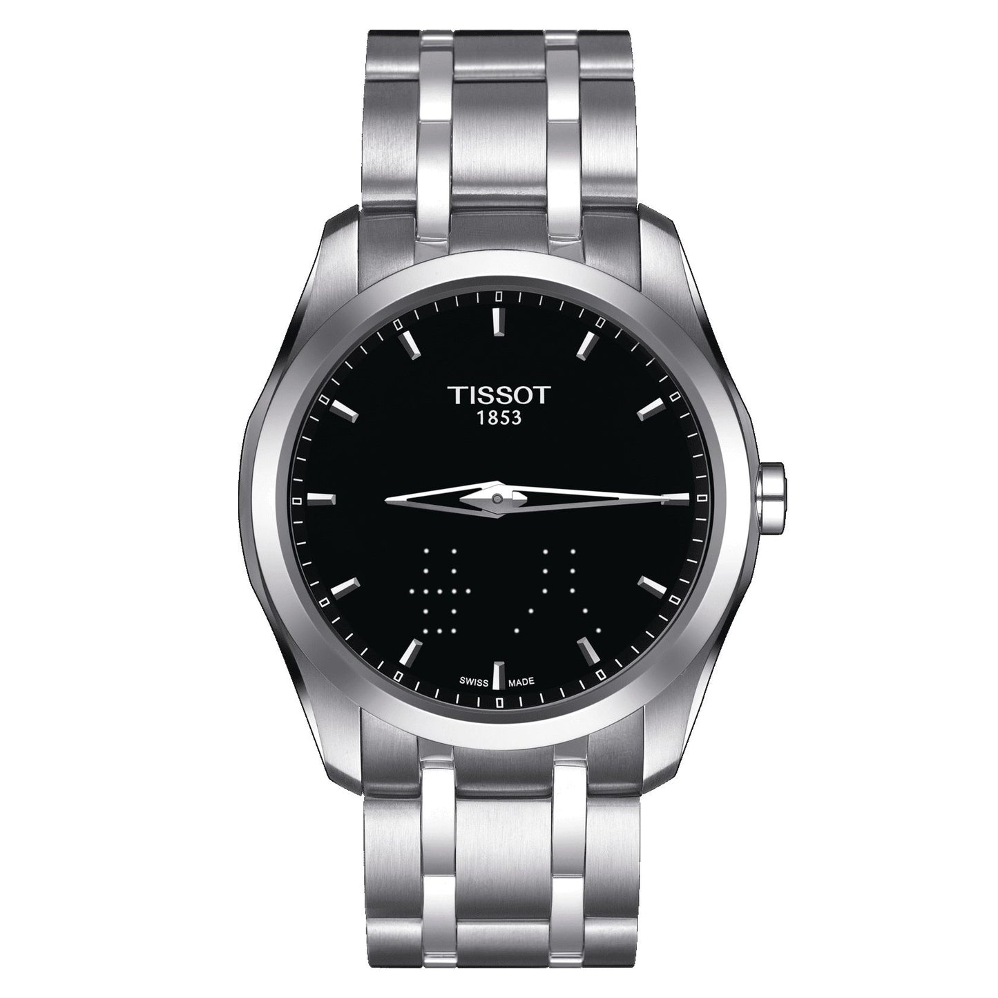 Tissot Couturier Secret Date Chinese Calendar (Stainless Steel, Grey) Indexes