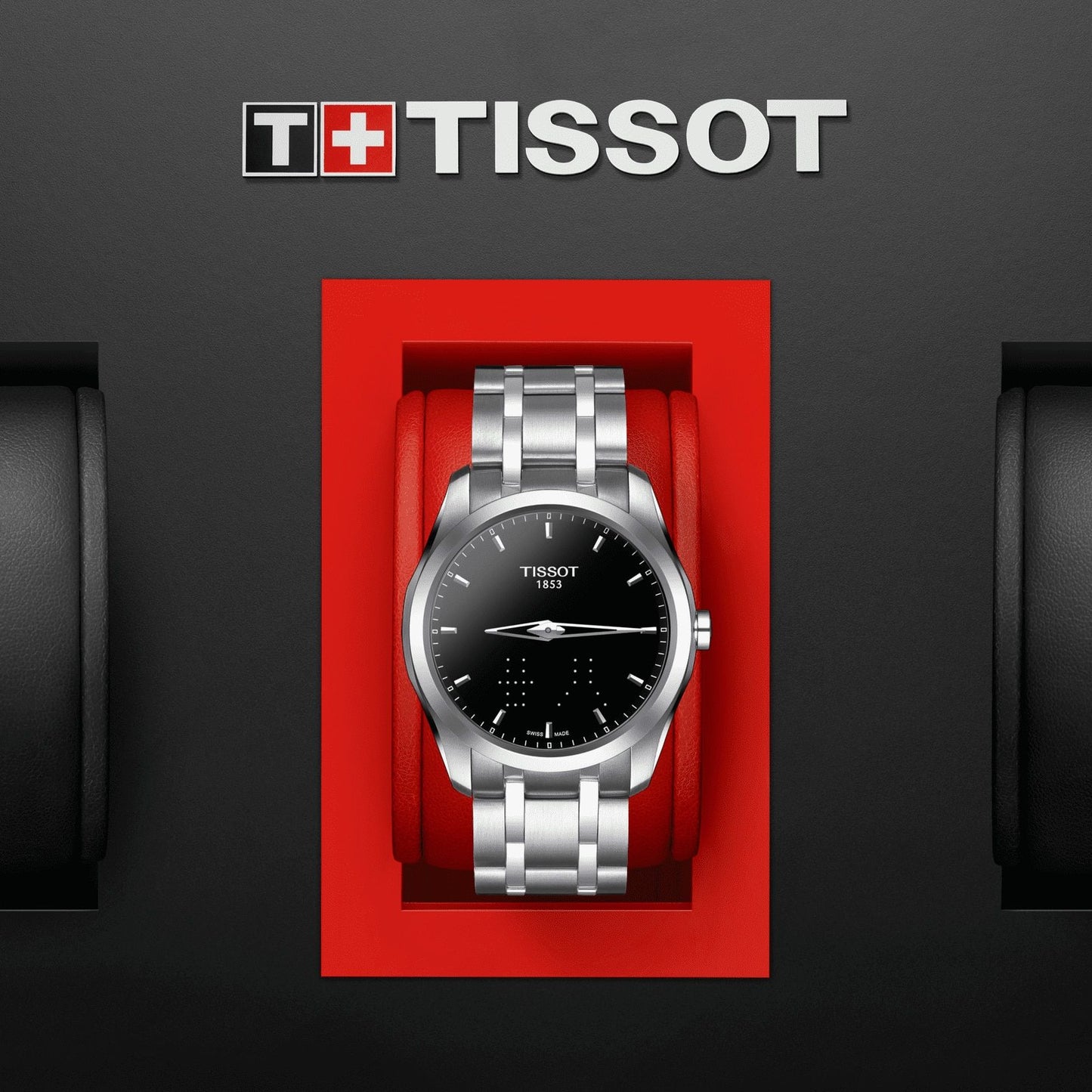 Tissot Couturier Secret Date Chinese Calendar (Stainless Steel, Grey) Indexes