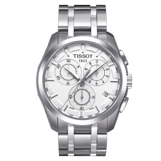 Tissot Couturier Chronograph (Stainless Steel, Grey) Indexes