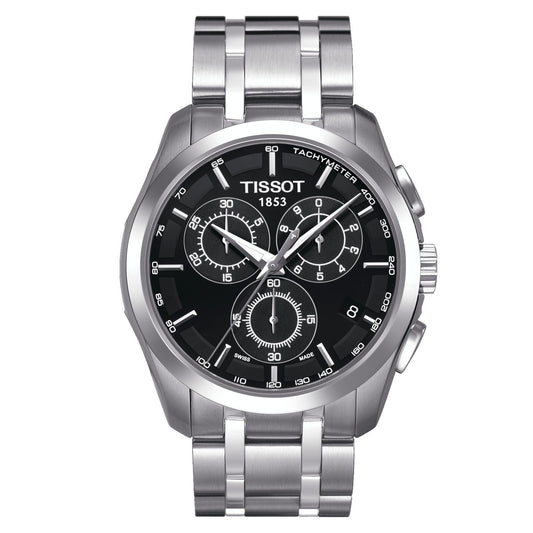 Tissot Couturier Chronograph (Stainless Steel, Grey) Indexes