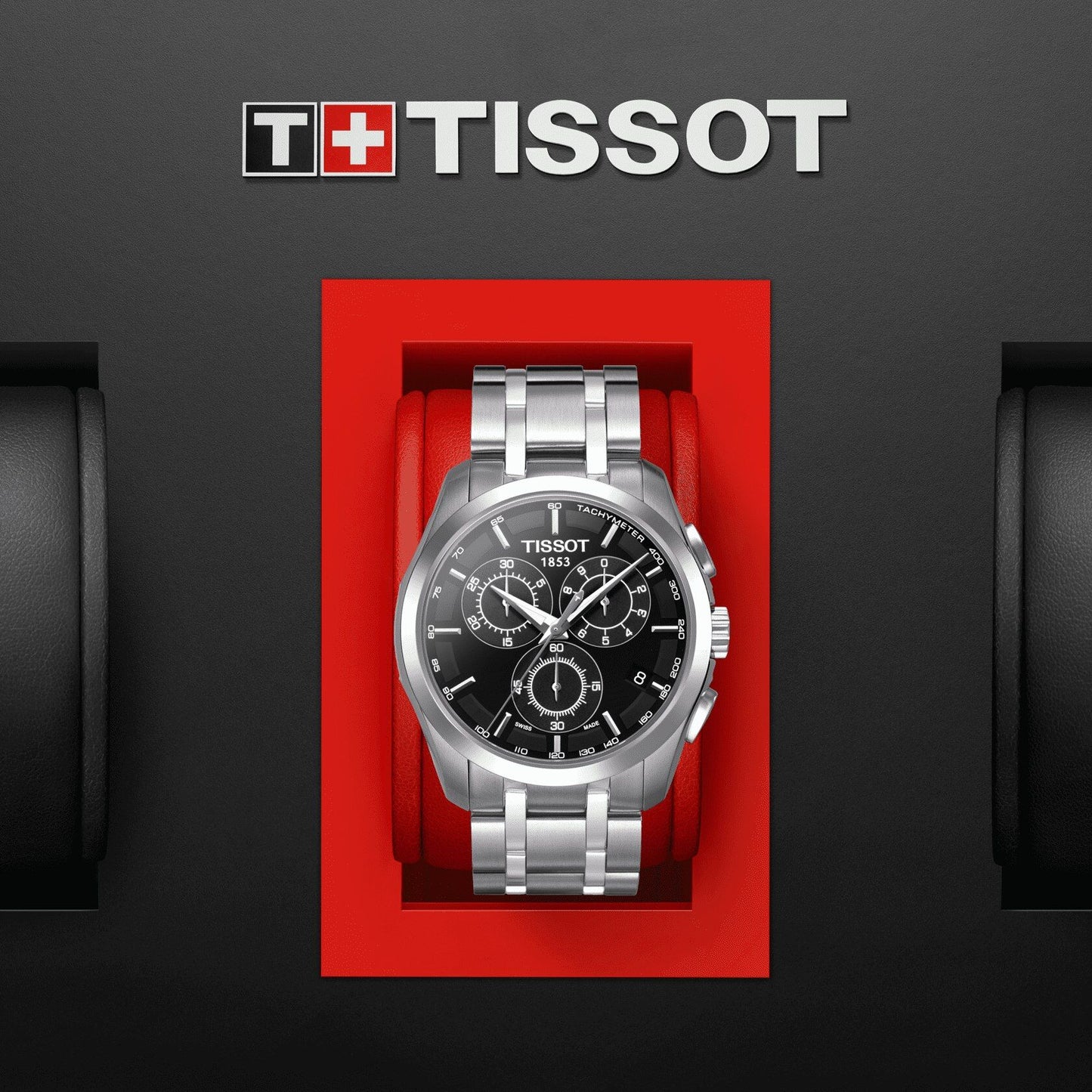 Tissot Couturier Chronograph (Stainless Steel, Grey) Indexes