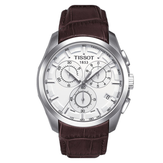 Tissot Couturier Chronograph (Leather, Brown) Indexes