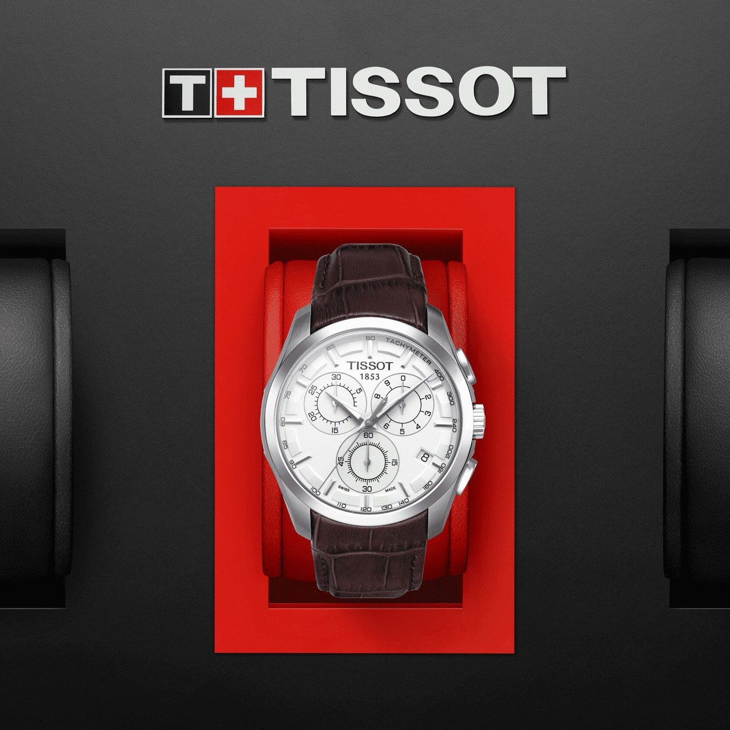 Tissot Couturier Chronograph (Leather, Brown) Indexes