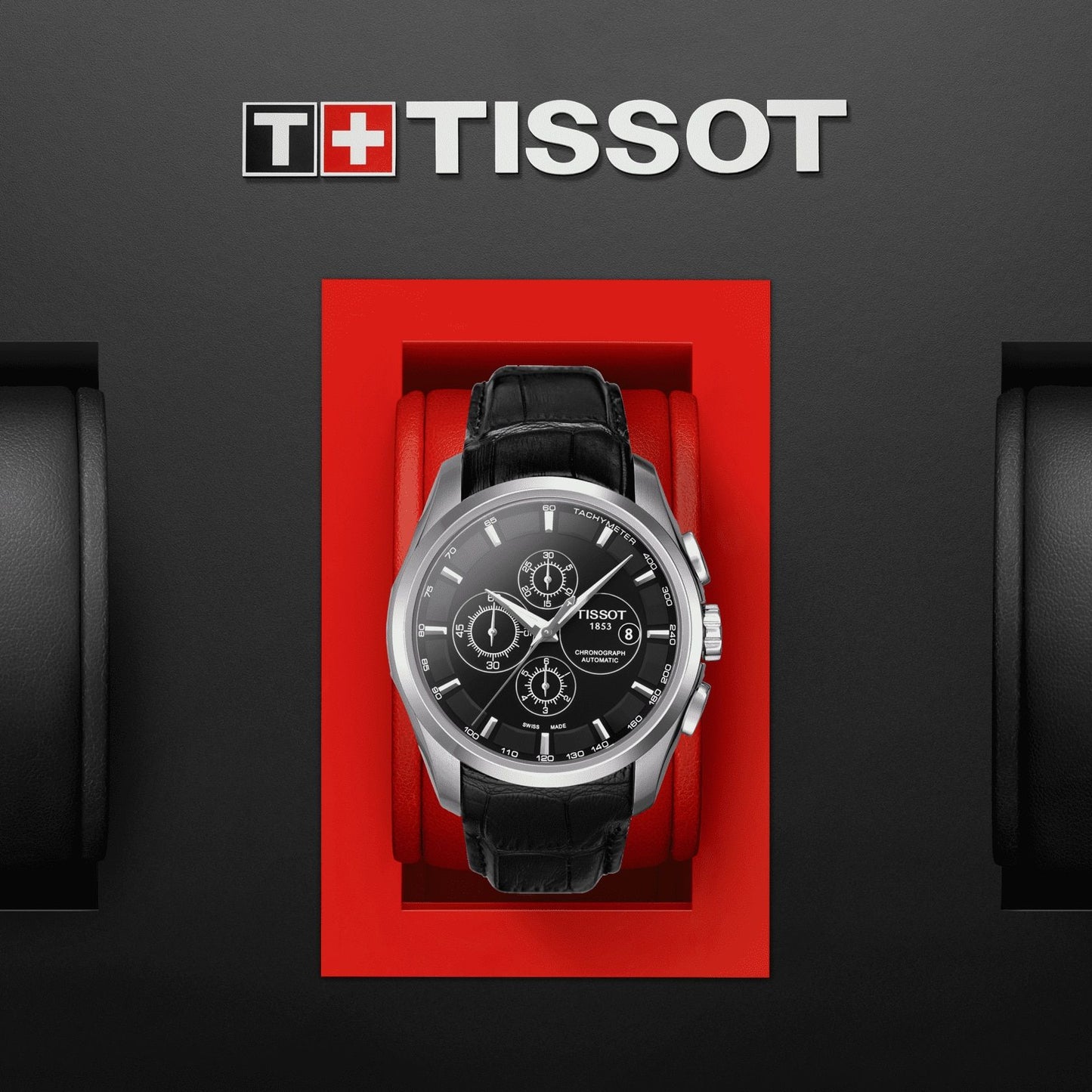 Tissot Couturier Automatic Chronograph (Leather, Black) Indexes