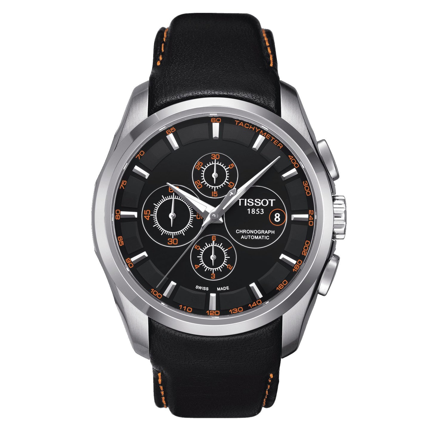 Tissot Couturier Automatic Chronograph (Leather, Black) Indexes