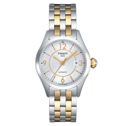 Tissot T-One Automatic Small Lady (Stainless Steel, Grey/Golded) Arabic And Indexes