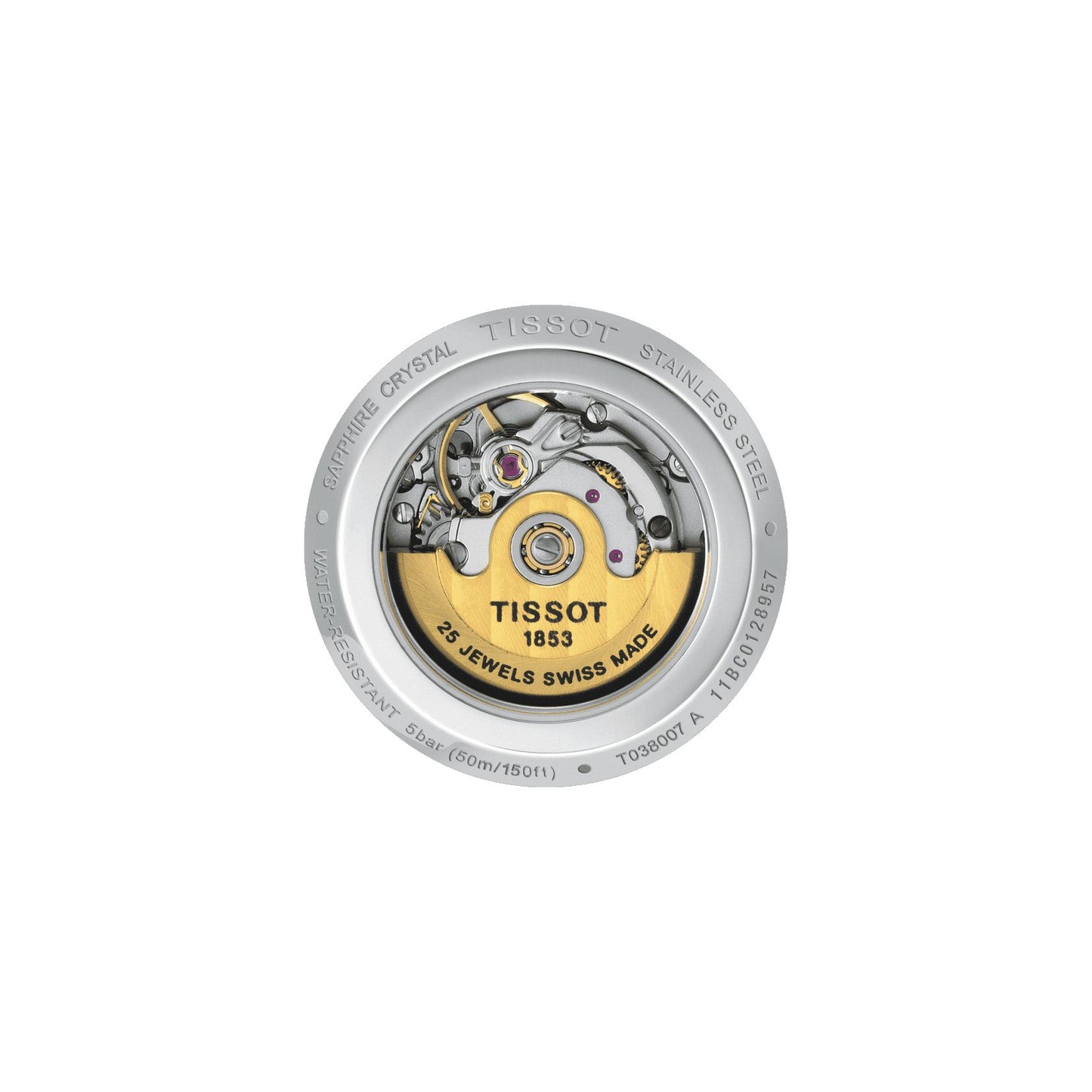 Tissot T-One Automatic Small Lady (Stainless Steel, Grey/Golded) Arabic And Indexes