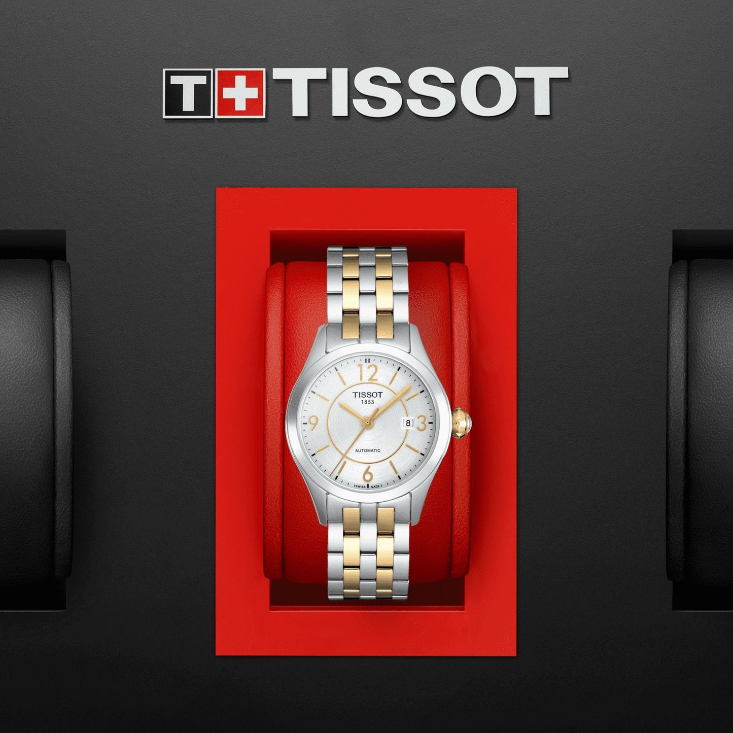 Tissot T-One Automatic Small Lady (Stainless Steel, Grey/Golded) Arabic And Indexes