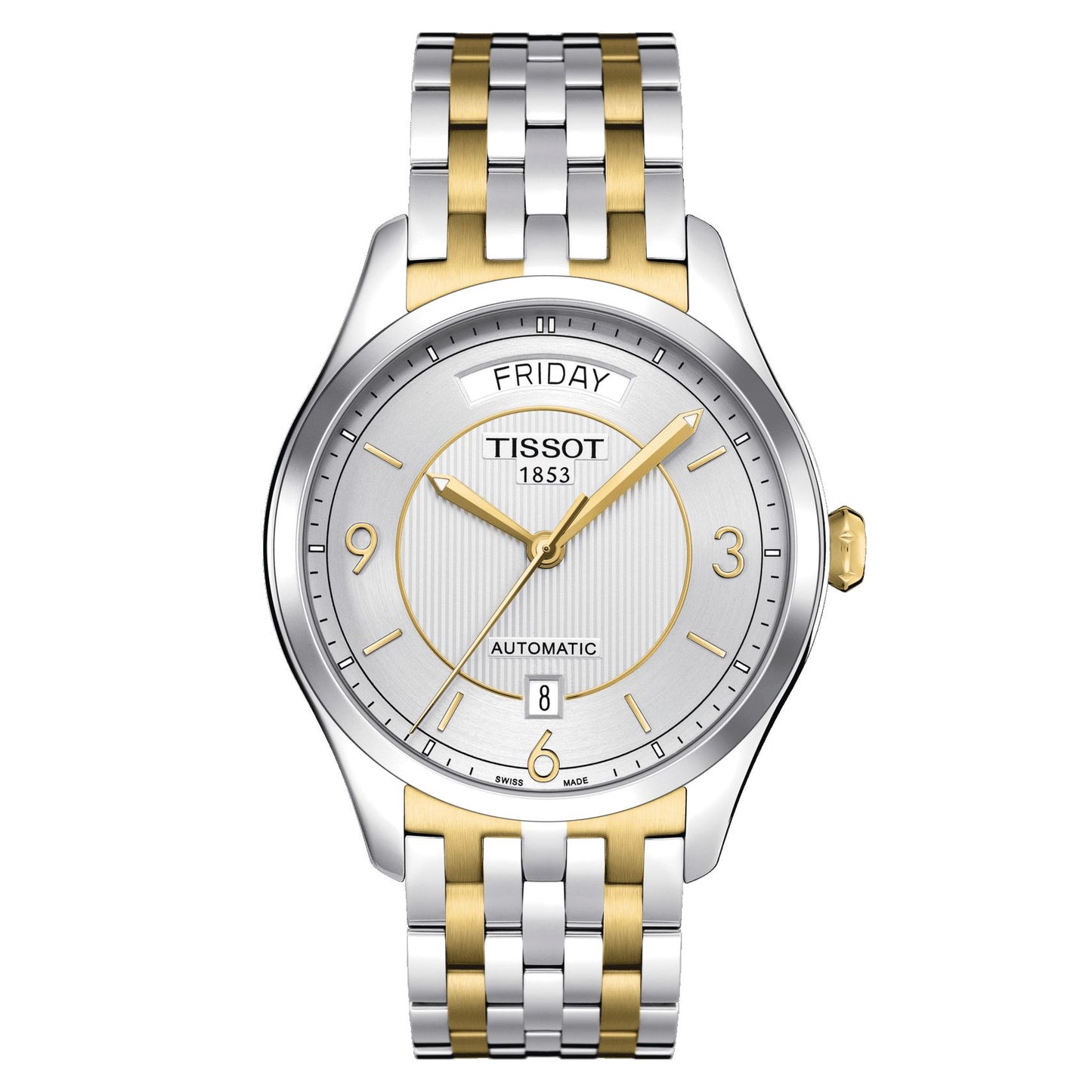Tissot T-One Automatic (Stainless Steel, Grey/Yellow Gold 1N14) Arabic And Indexes