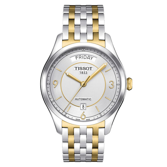 Tissot T-One Automatic (Stainless Steel, Grey/Yellow Gold 1N14) Arabic And Indexes