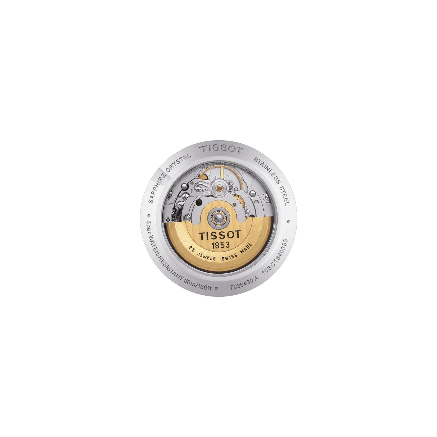 Tissot T-One Automatic (Stainless Steel, Grey/Yellow Gold 1N14) Arabic And Indexes