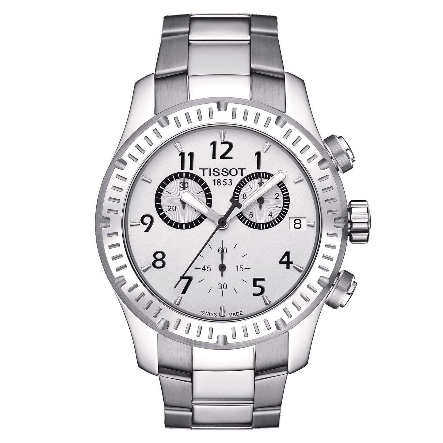 Tissot V8 (Stainless Steel, Grey) Arabic And Indexes