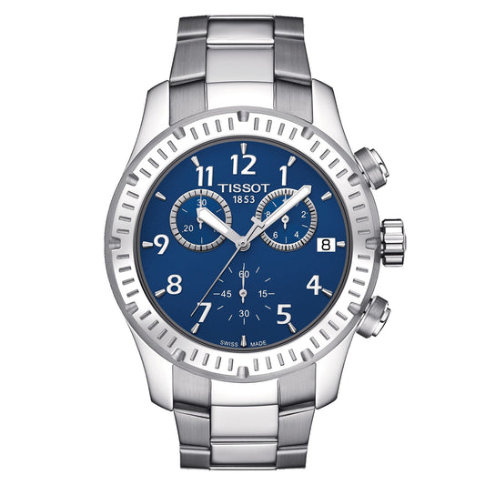 Tissot V8 Quartz Chronograph (Stainless Steel, Grey) Arabic And Indexes