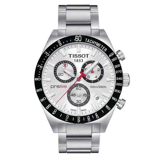 Tissot Prs 516 Retro Chronograph (Stainless Steel, Grey) Indexes